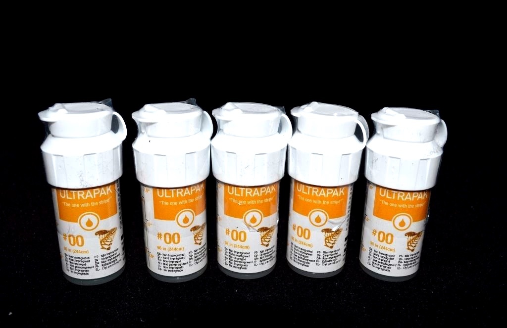 Ultrapak Dental Gingival Retraction Knitted Cord Size 00 Ultradent (5 BOTTLES)