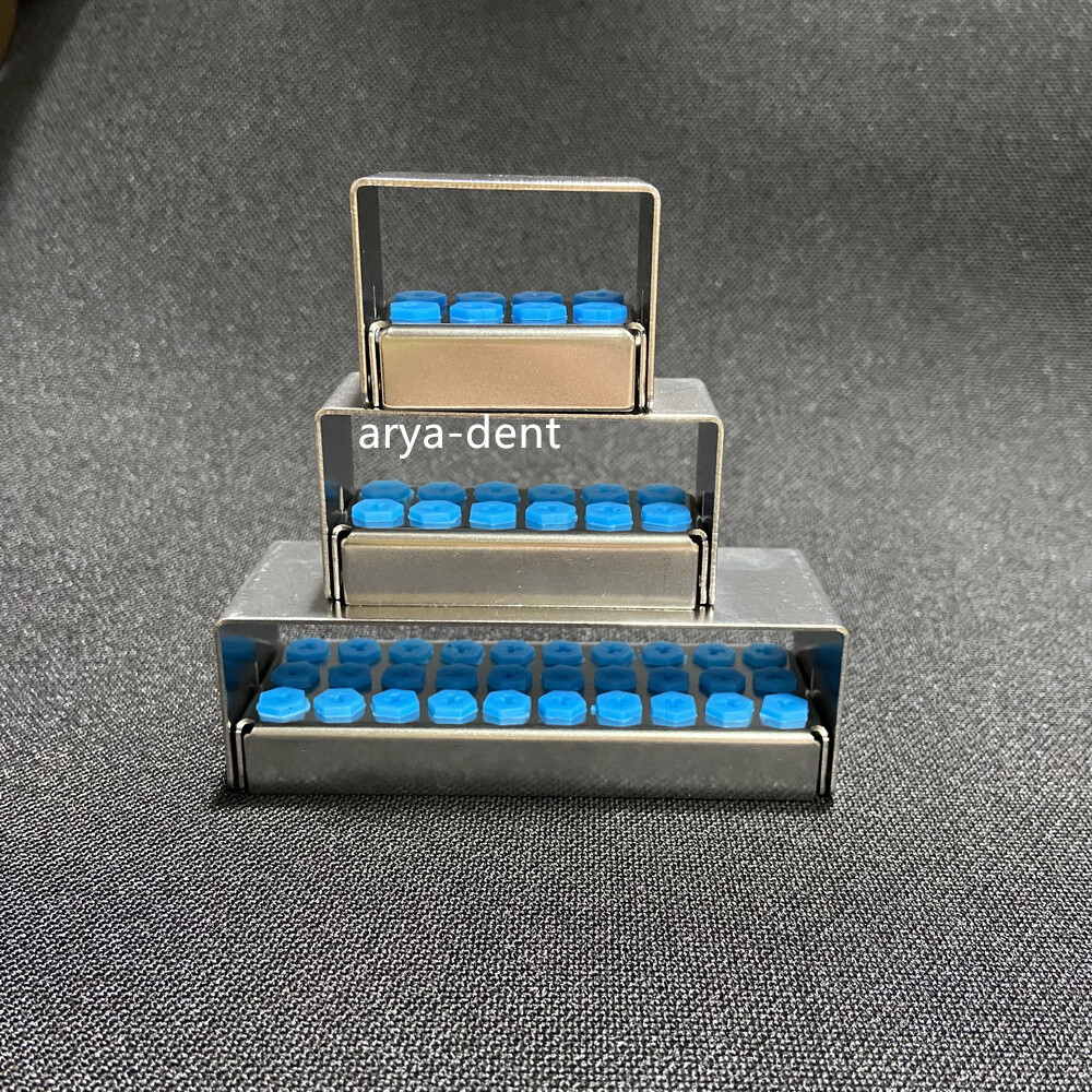 Dental Implant Drills Organizer Holder Sterilization Box Bur Block 8/12/30 Hole