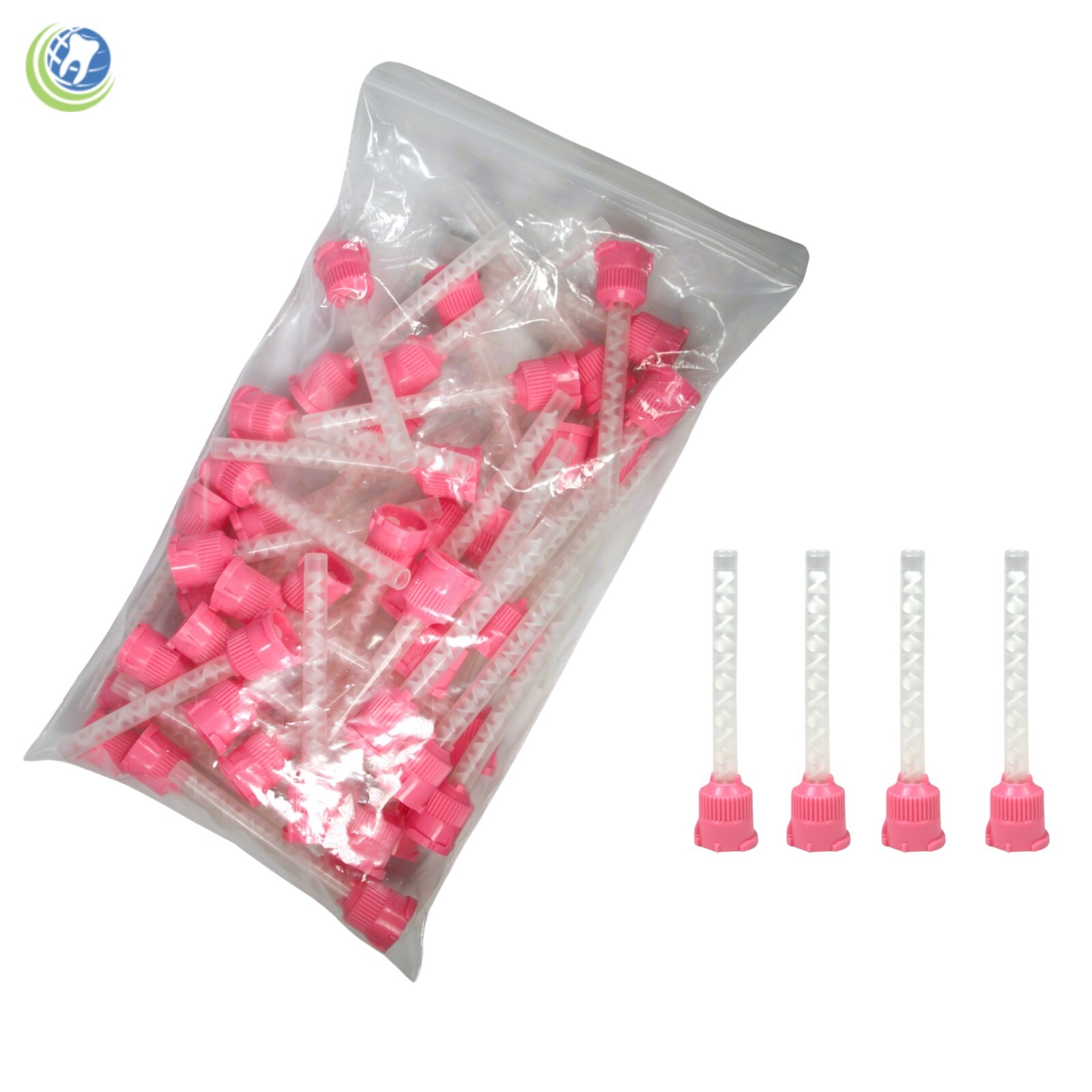 Dental Pink HP Mixing Tips Type 5.4mm x 48 Medium Body Monophase VP-8106