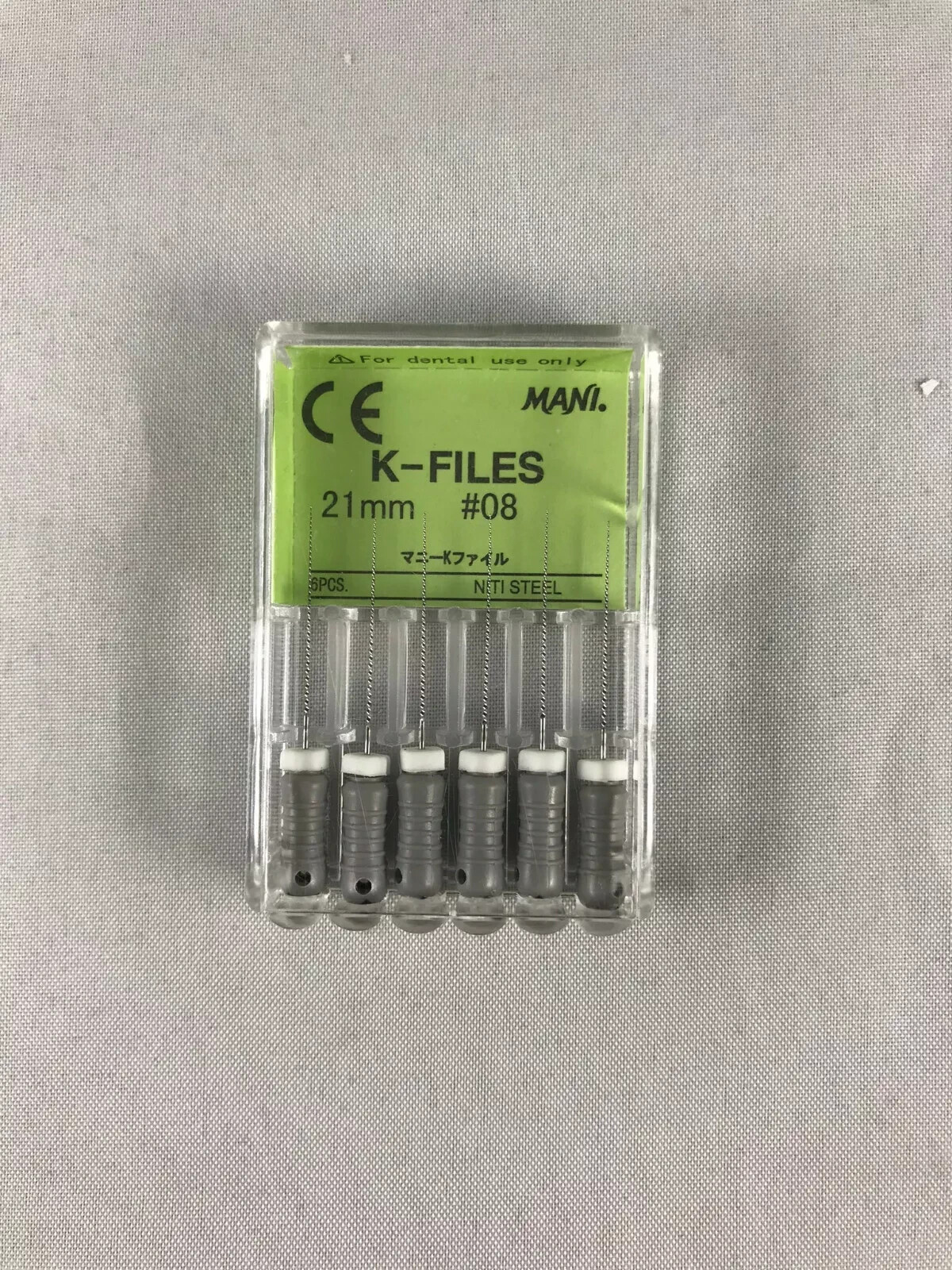 Mani Dental Root Canal Endo NiTi Steel K-files 21mm All Sizes-30 Files/pk