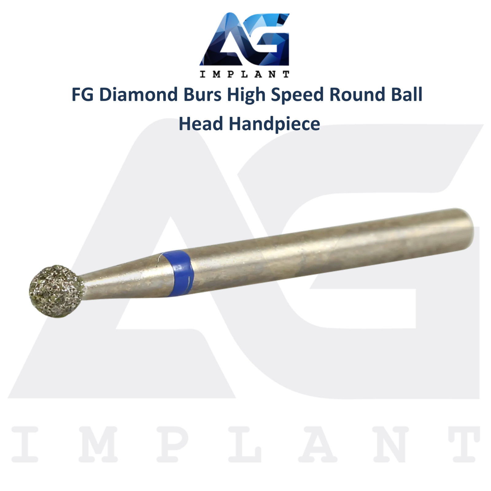 Dental FG Diamond Grit Burs High Speed Round Ball Head Handpiece Sterile 10pcs