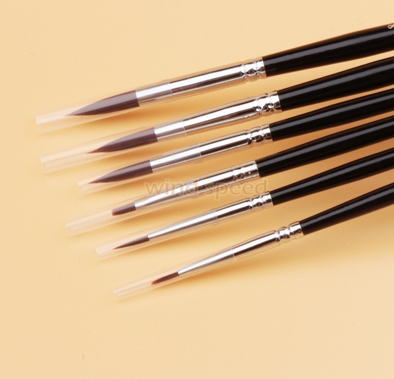 6pcs Dental Porcelain Brush Pen Glaze Ceramic Brush Pen Dental Technician Tools