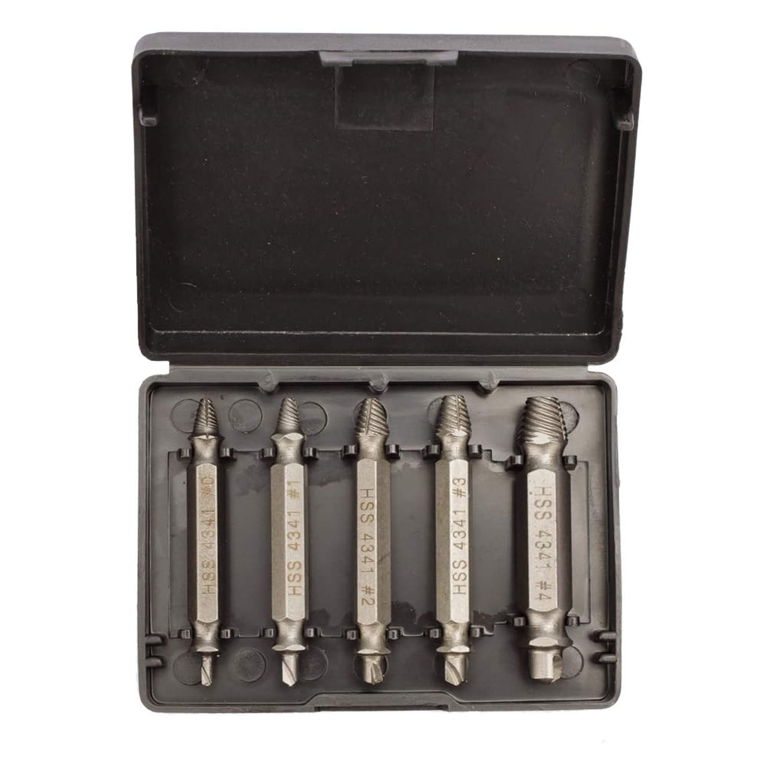 5 Pieces Screw Extractor Kit,for Easy Removal of Rusty & Broken Hardware Stri…