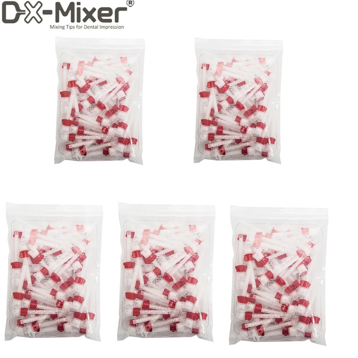 5Pack DX-Mixer Dental Impression Material HP Mixing Tips VPS/PVS Medium 5.4mm