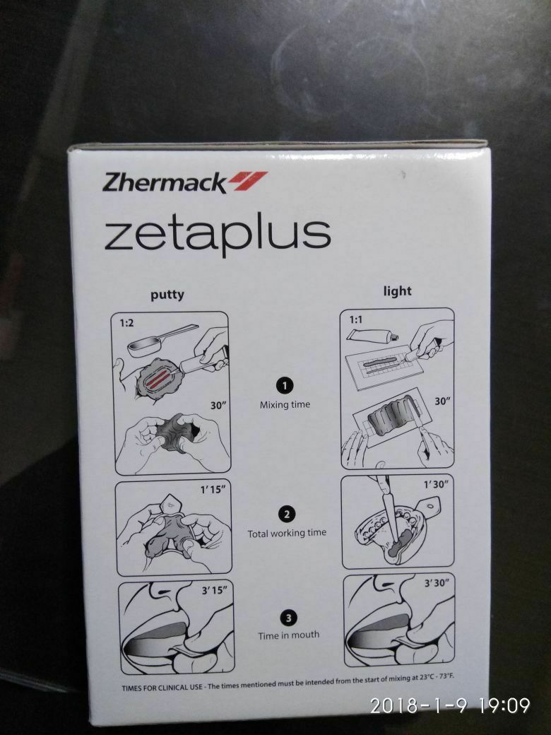 NEW pack Zhermack Zetaplus Putty C-Silicone Impression Material intro kit