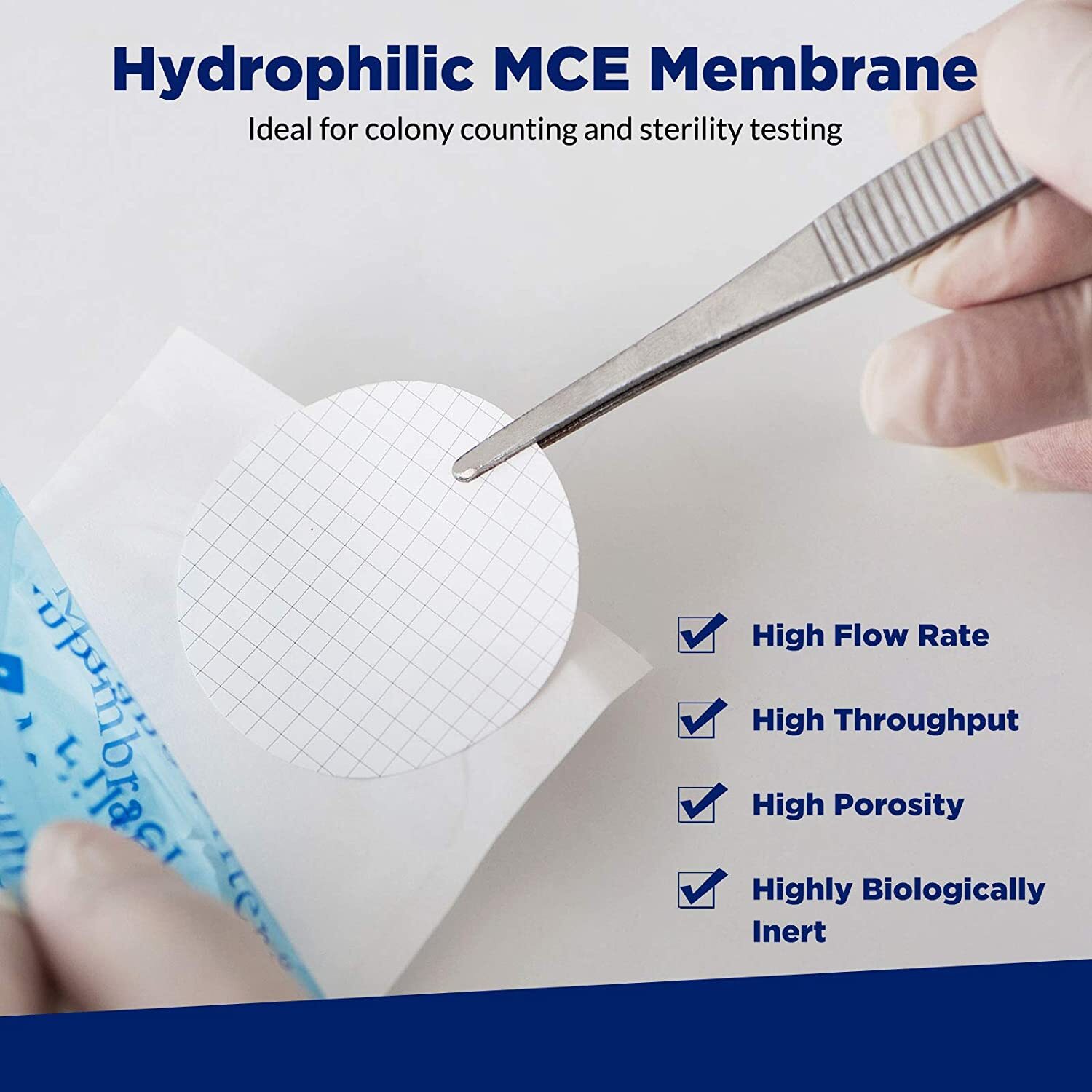 APHA 47mm 0.45µm MCE Gridded Membrane Filter 3.1mm Intervals Grid Line