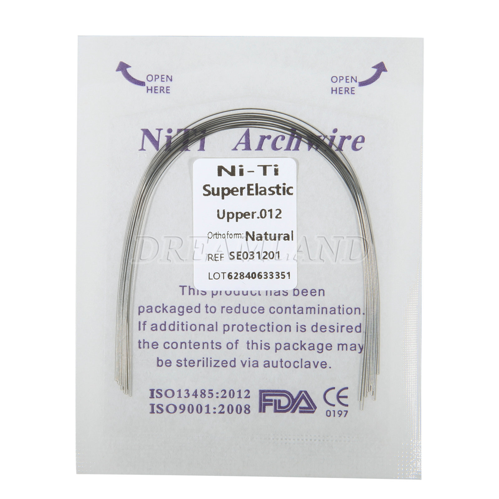 Orthodontic Niti Arch Wire Super Elastic Natural Nature Form Round choose