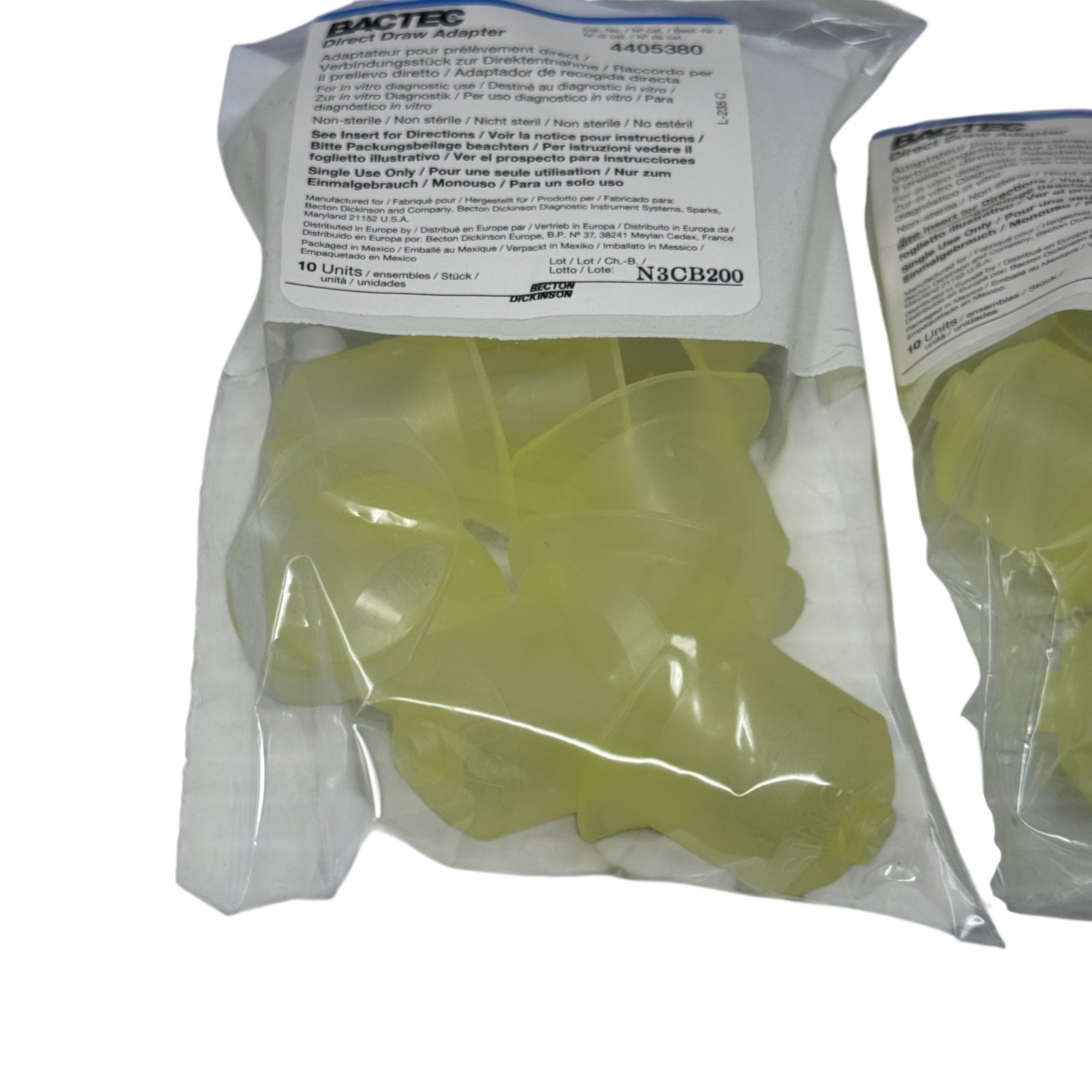 BD BACTEC – 4405380 – Direct Draw Adapter , Non-Sterile , Lot of 50 (5×10)