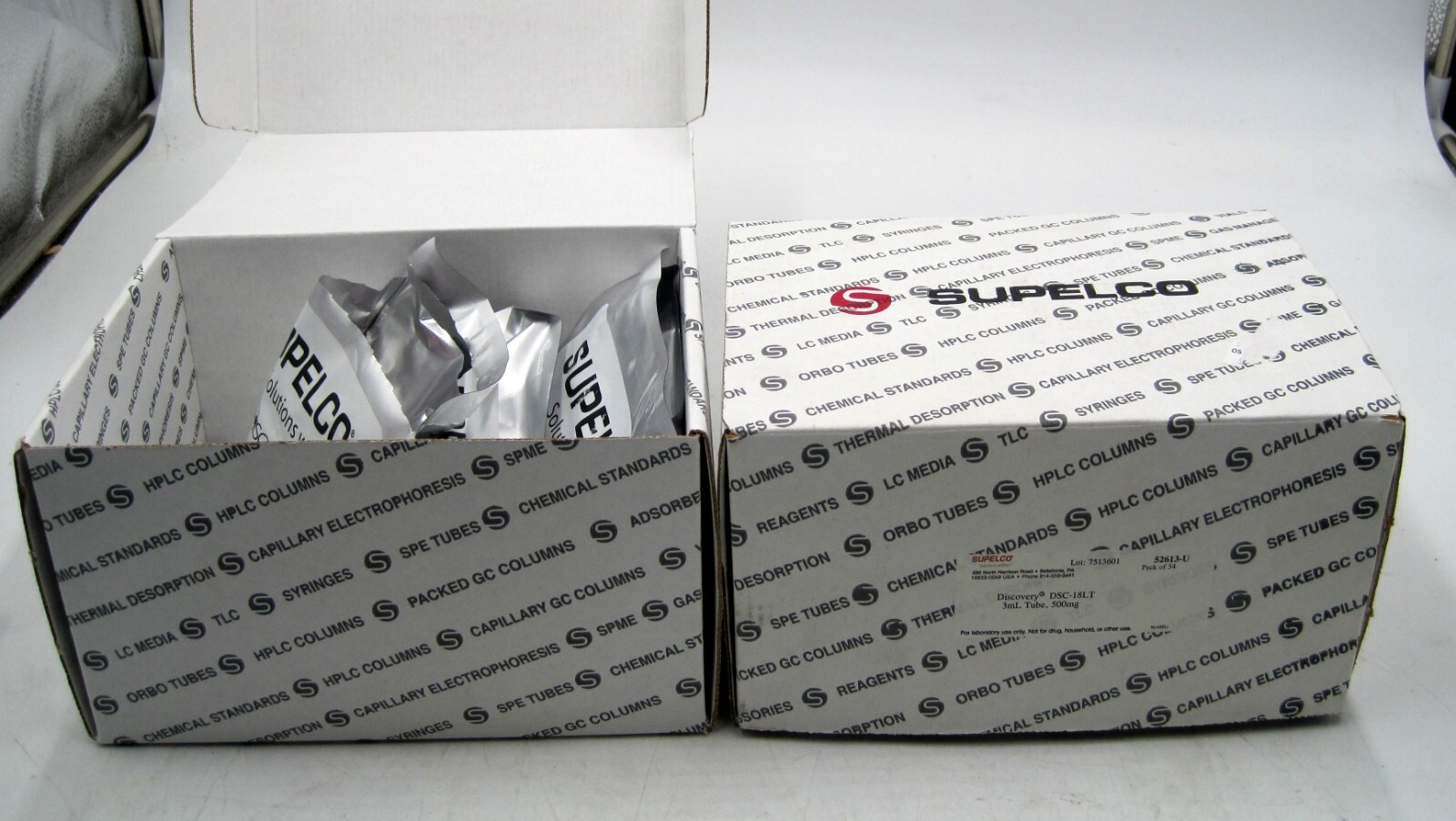 Lot of 72 Supelco Discovery DSC-18Lt SPE Tube 3mL, 500MG NEW! 52613-U