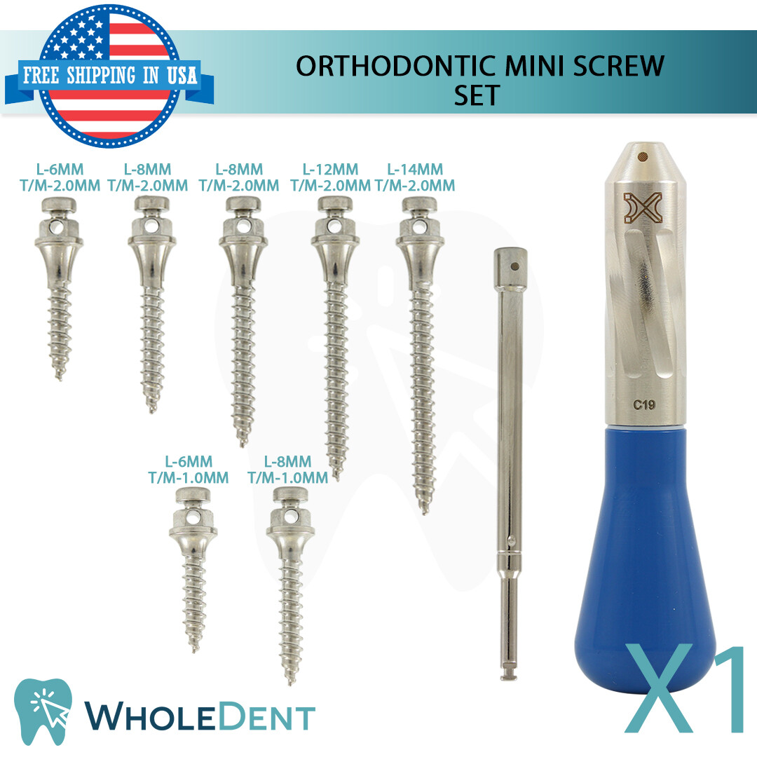 Dental Mini Screw Orthodontic Anchorage Tool Kit Morelli Treatment Driver Stem