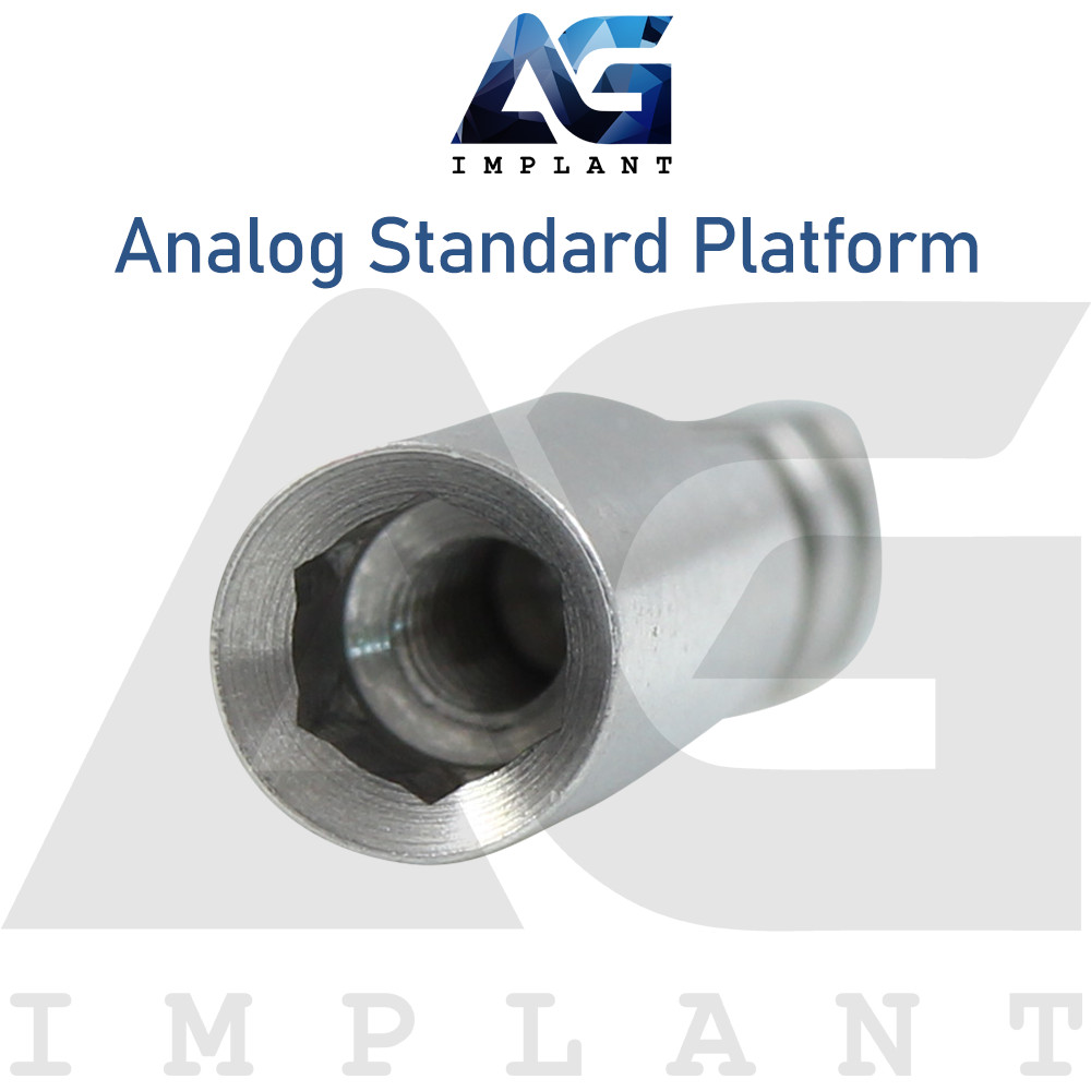 5 Standard Analog Platform Titanium Prosthetic System Hexagon 2.42mm Dental Lab