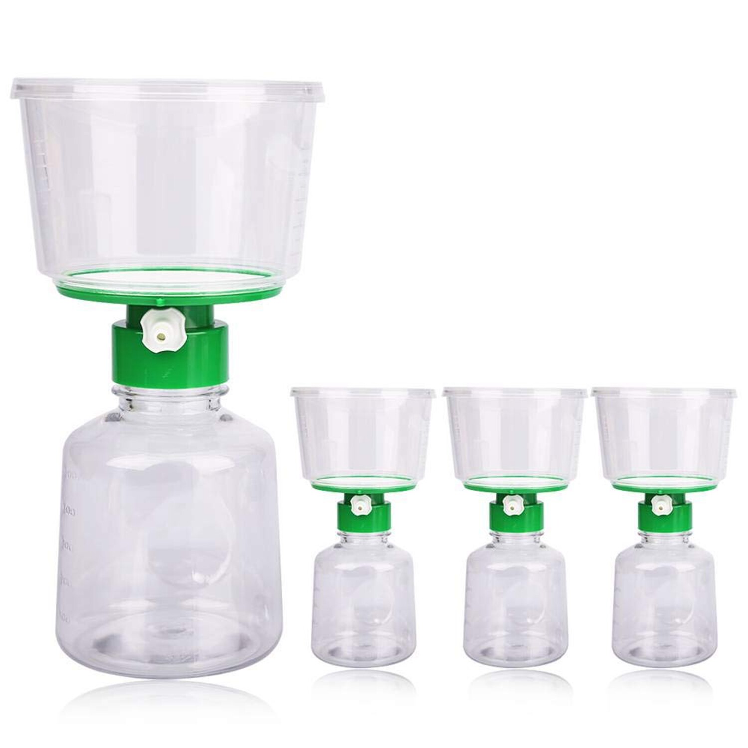 4-12PCS 500ml Sterile Disposable Vacuum Bottle Top Filters 0.22um PES Membrane