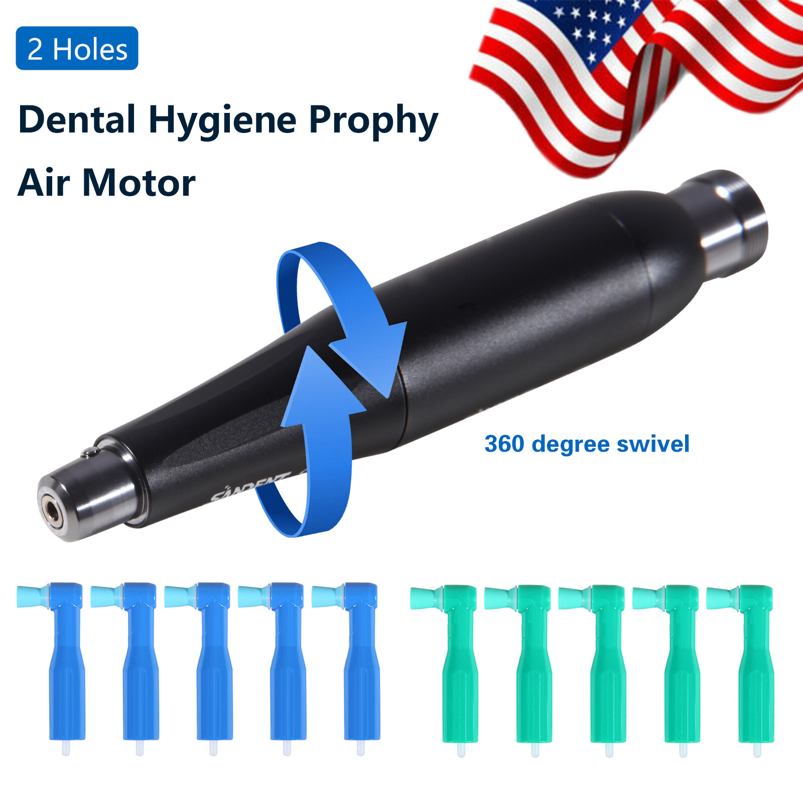 Dental Hygiene Prophy Handpiece slow Low Speed Handpiece Kit 2Hole 4Hole