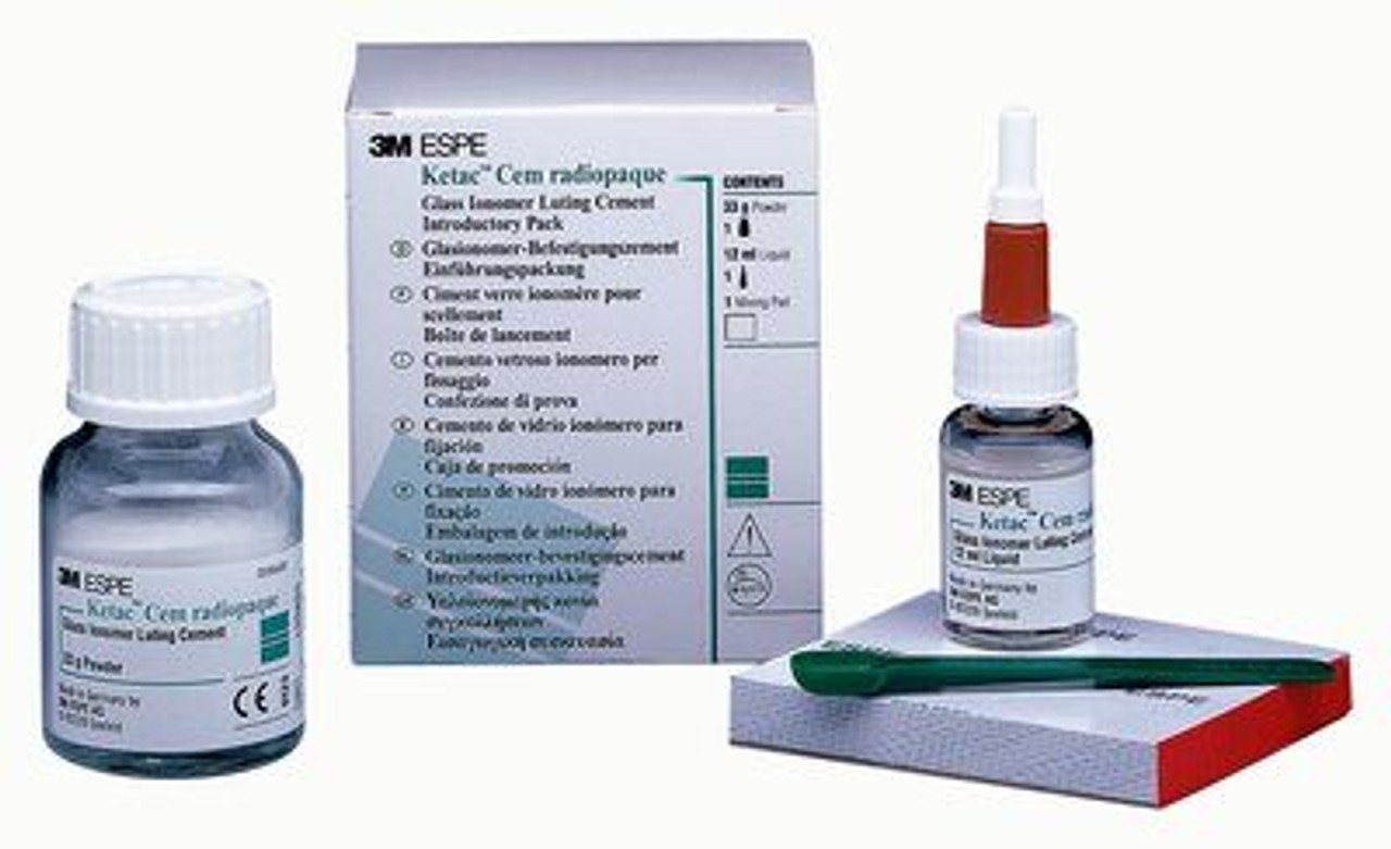 3M ESPE Ketac Cem Dental Radiopaque Glass Ionomer 33g Powder + 12ml Liquid Kit