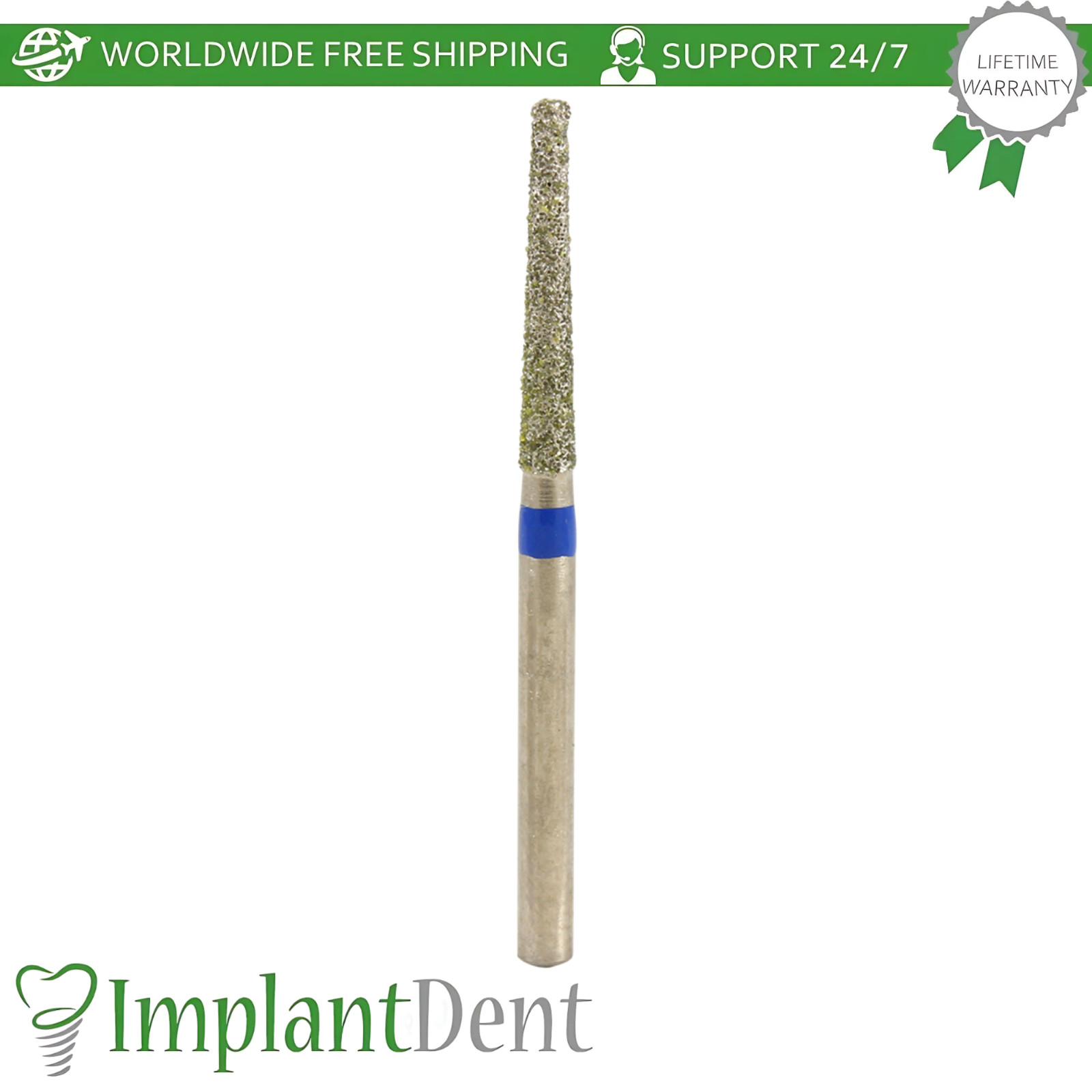 FG Diamond Burs 10pcs High Speed Truncated Cone Head Stainless Steel Handpiece