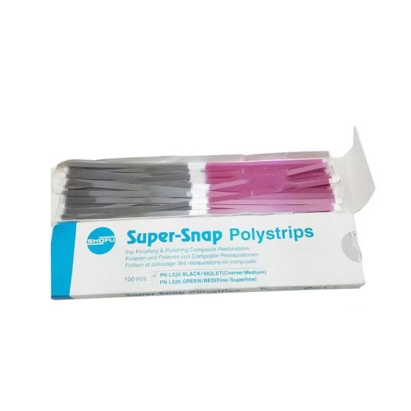 Shofu Super-Snap Polystrips L525/L526 100Pcs Coarse/Medium/Fine/Superfine