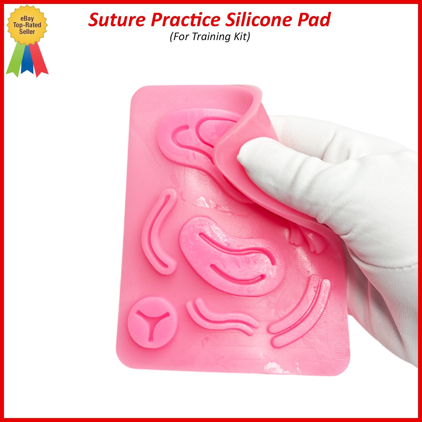 Ear Skin Suture Practice Silicone Pad Wound Simulated Surgical Training Kit
