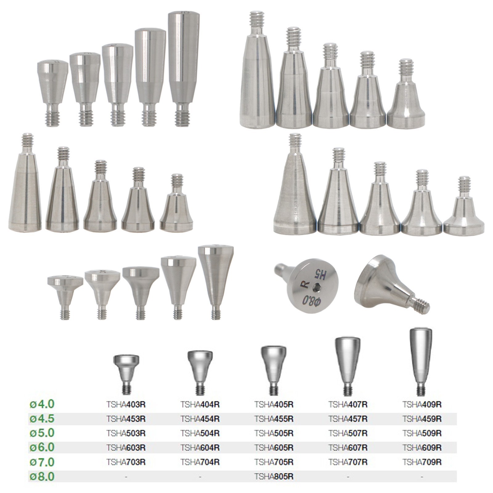 Titanium Healing cap Abutment Hexagon Mini/Regular Fit Hiossen Osstem