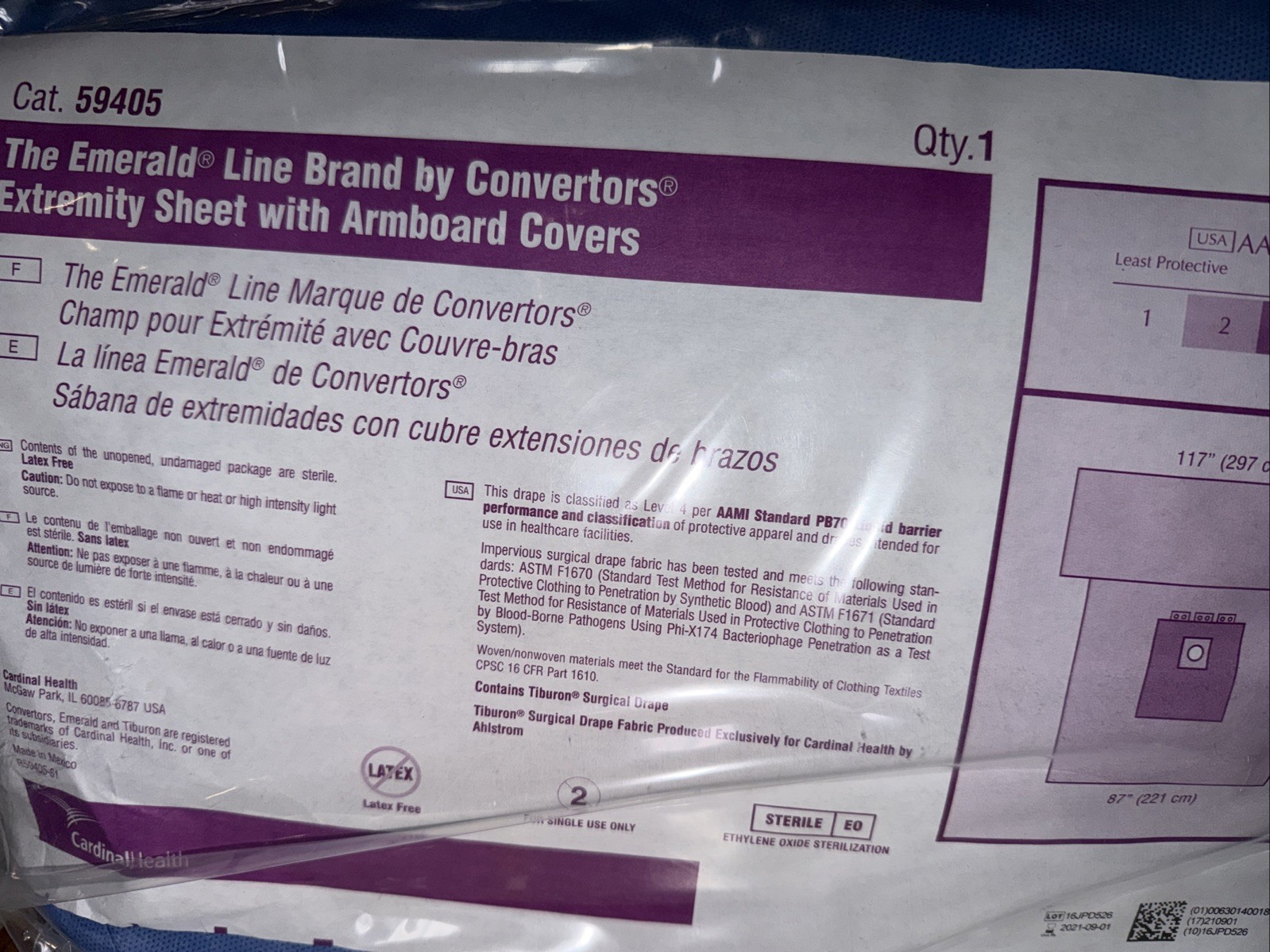 Cardinal Health Extremity Sheet 59405 Expired Lot Of 6