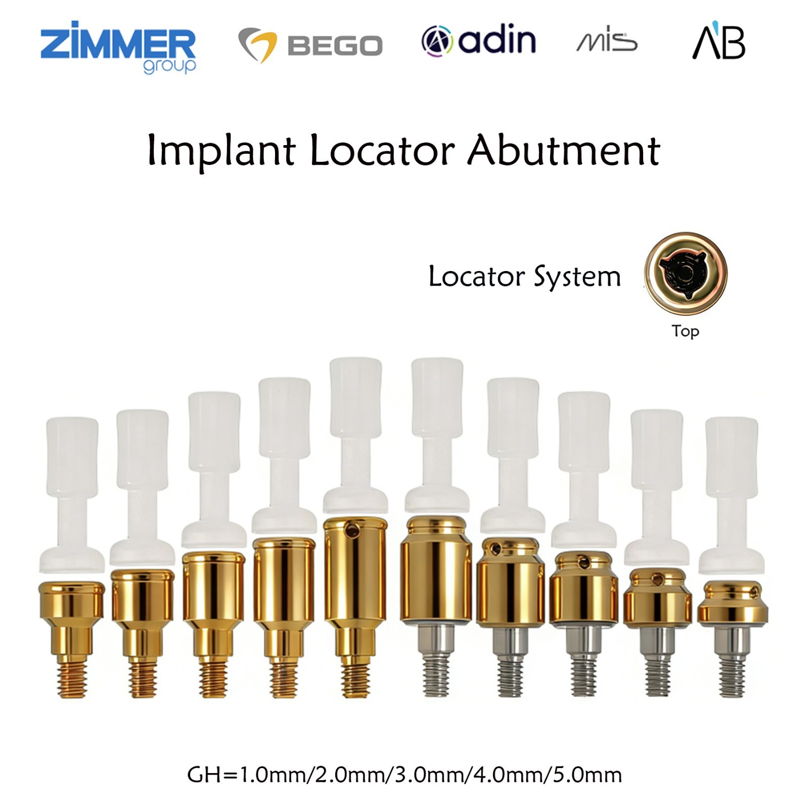 US For Zimmer MIS Implant Removable Locator Abutment Diameter Ø3.5mm/4.5mm 1Pcs