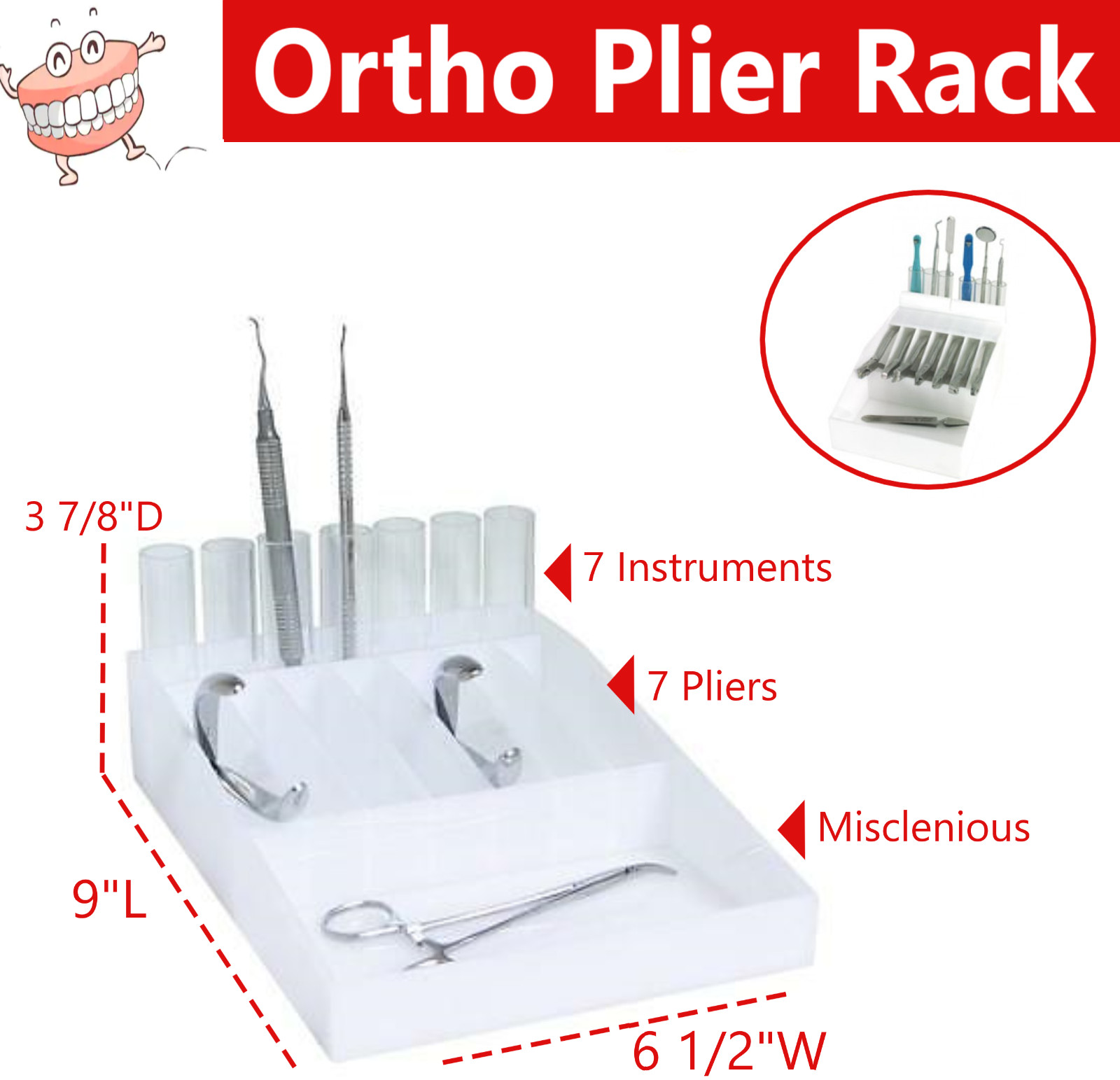 Dental Ortho Plier Rack & Wire Holder (Drawer Type) Orthodontic Organization