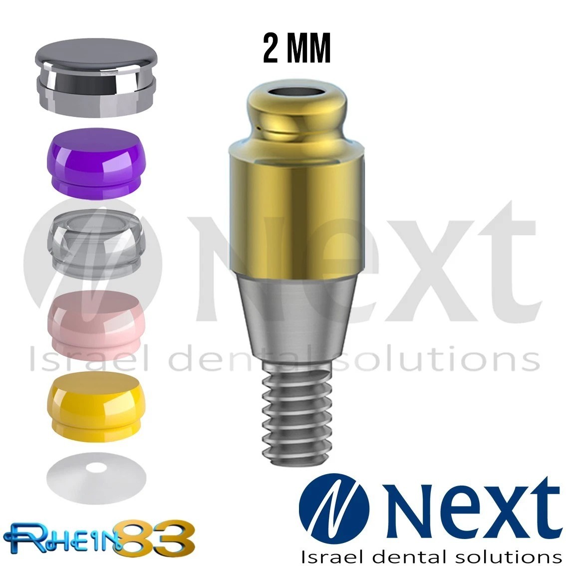 OT Equator abutment 2 mm attachment Hiossen Regular Set RHEIN83 Italy