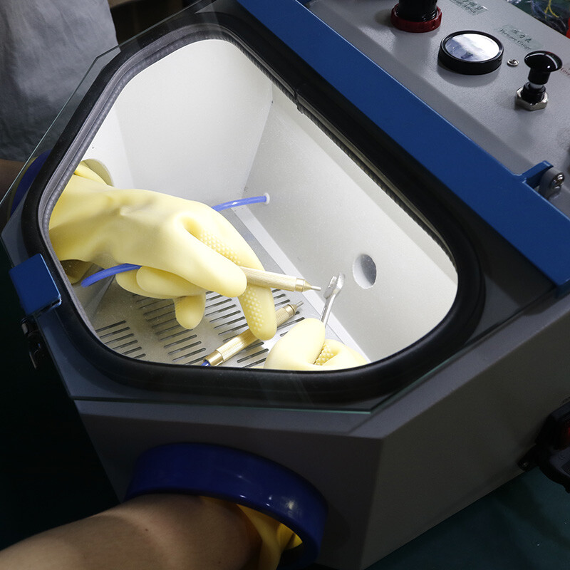 Dental Double Pen Sandblasting Box with LED Light Fine Sandblasting Unit JG-218
