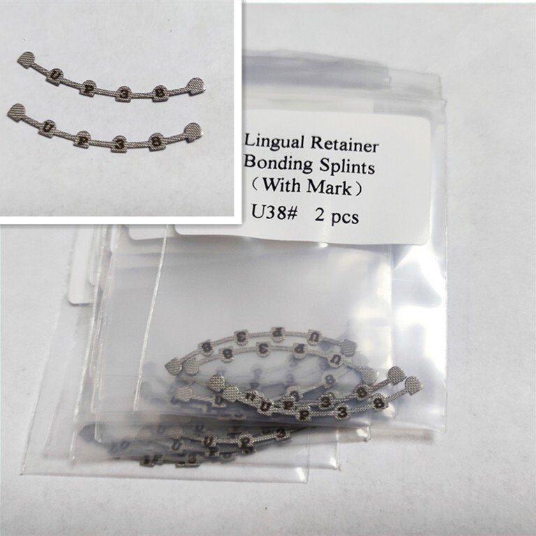 10 Packs 20Pcs Orthodontics U38 Lingual Retainer Mesh Base With Mark 2pcs/pack