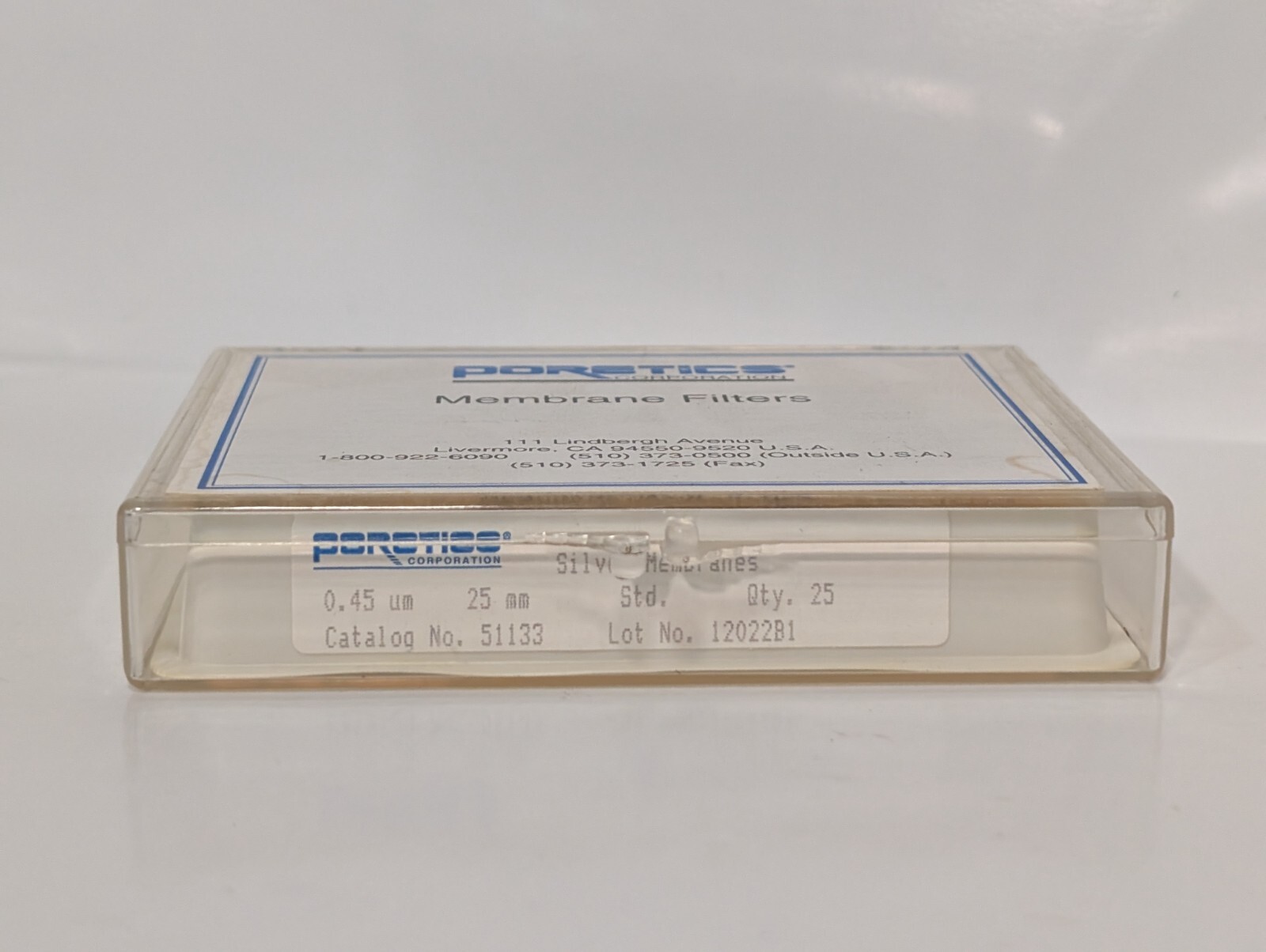 Poretics Corp. 51133 Silver Membrane Filter Discs, 25mm, 0.45μm