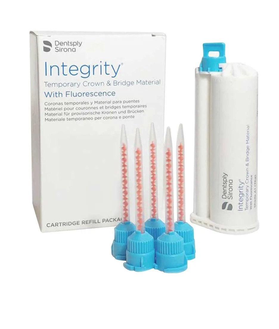 Dentsply Dental Integrity Temporary Crown/Bridge Cartridge 76gm Refills A2