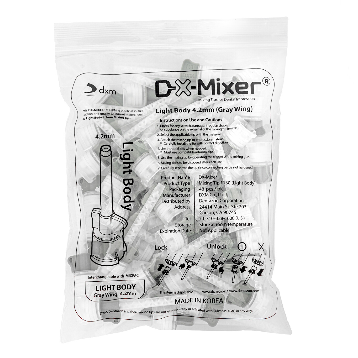 10bags DX-Mixer Dental HP Mixing Tips Impression Material 6.5/5.4/4.2mm