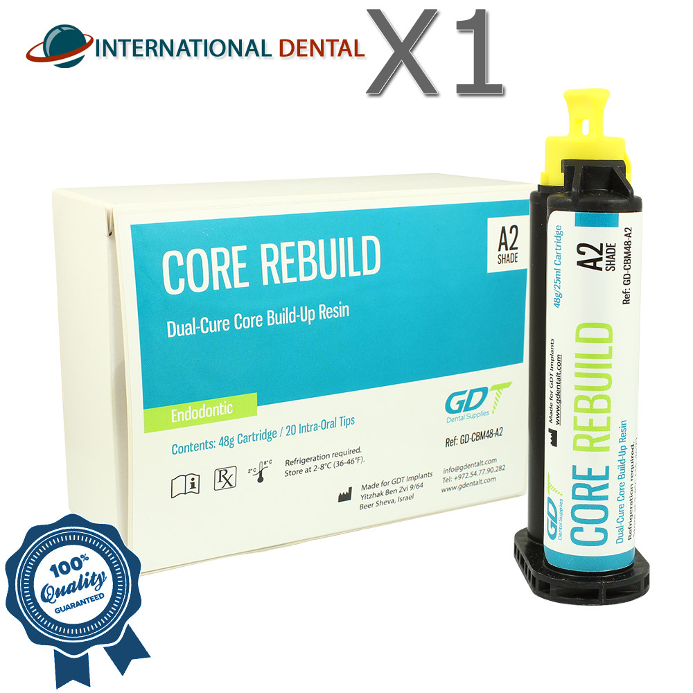 GDT Supplies Core Rebuild A2 Resin Dual-Cure Composite Material Cartridge 48g