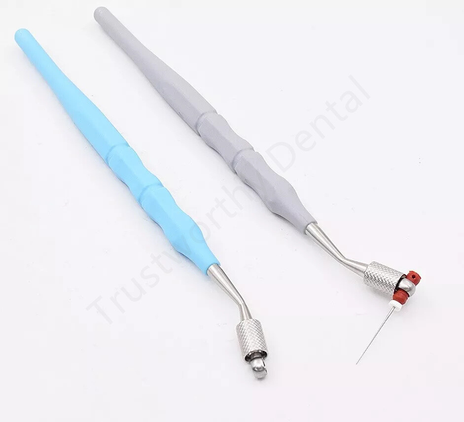 Dental Endodontic Teeth Endo File Hand Use Holder K-Files Handle Blue/Gray color