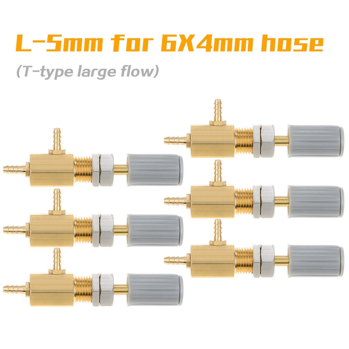 4Pcs/6Pcs Dental Regulator Control Water Valve T-Shape 5mm for Dental Chair