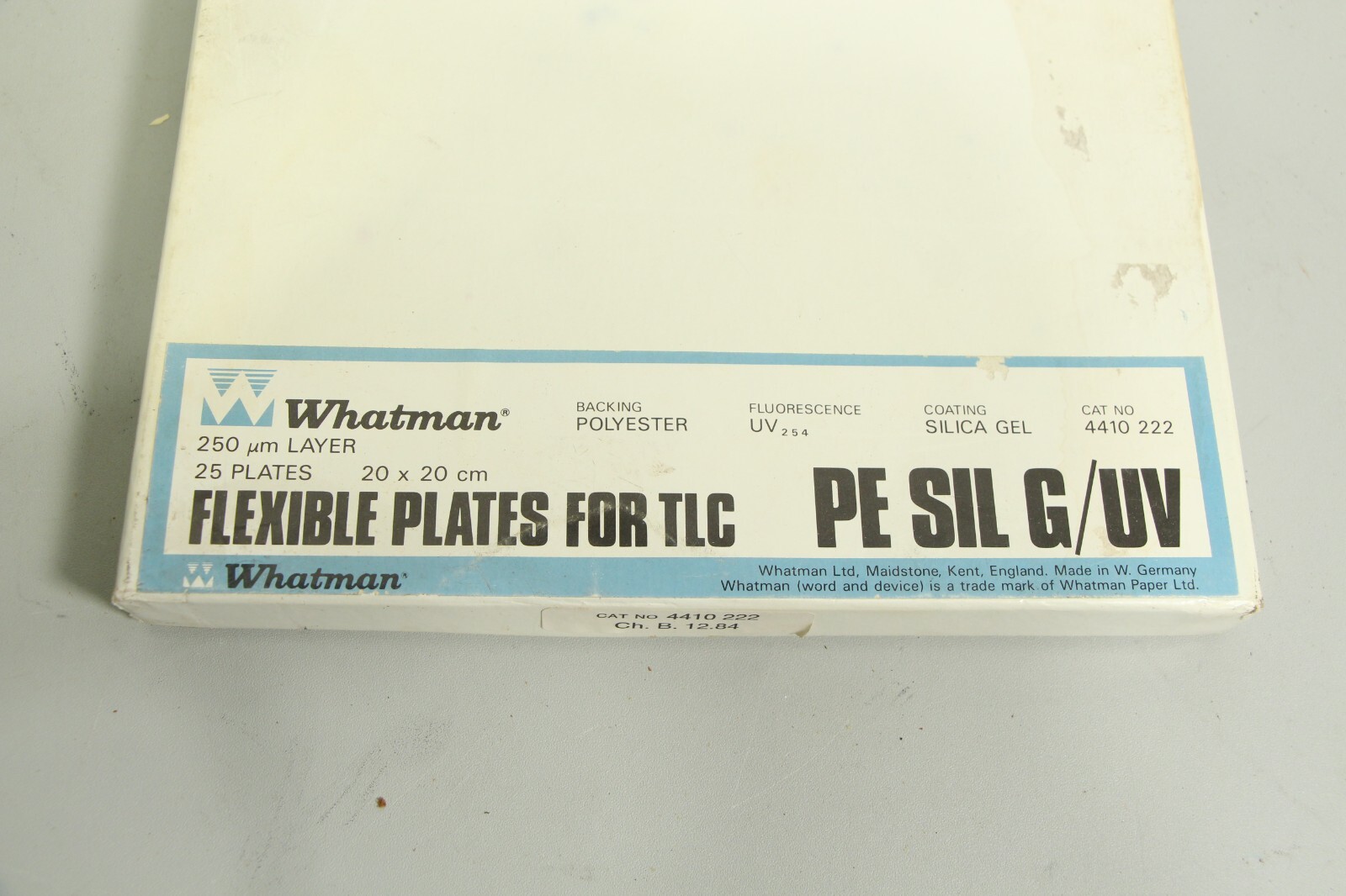 WHATMAN Flexible Silica Gel 60Å TLC Plates PE SIL G/UV254 #4410-222
