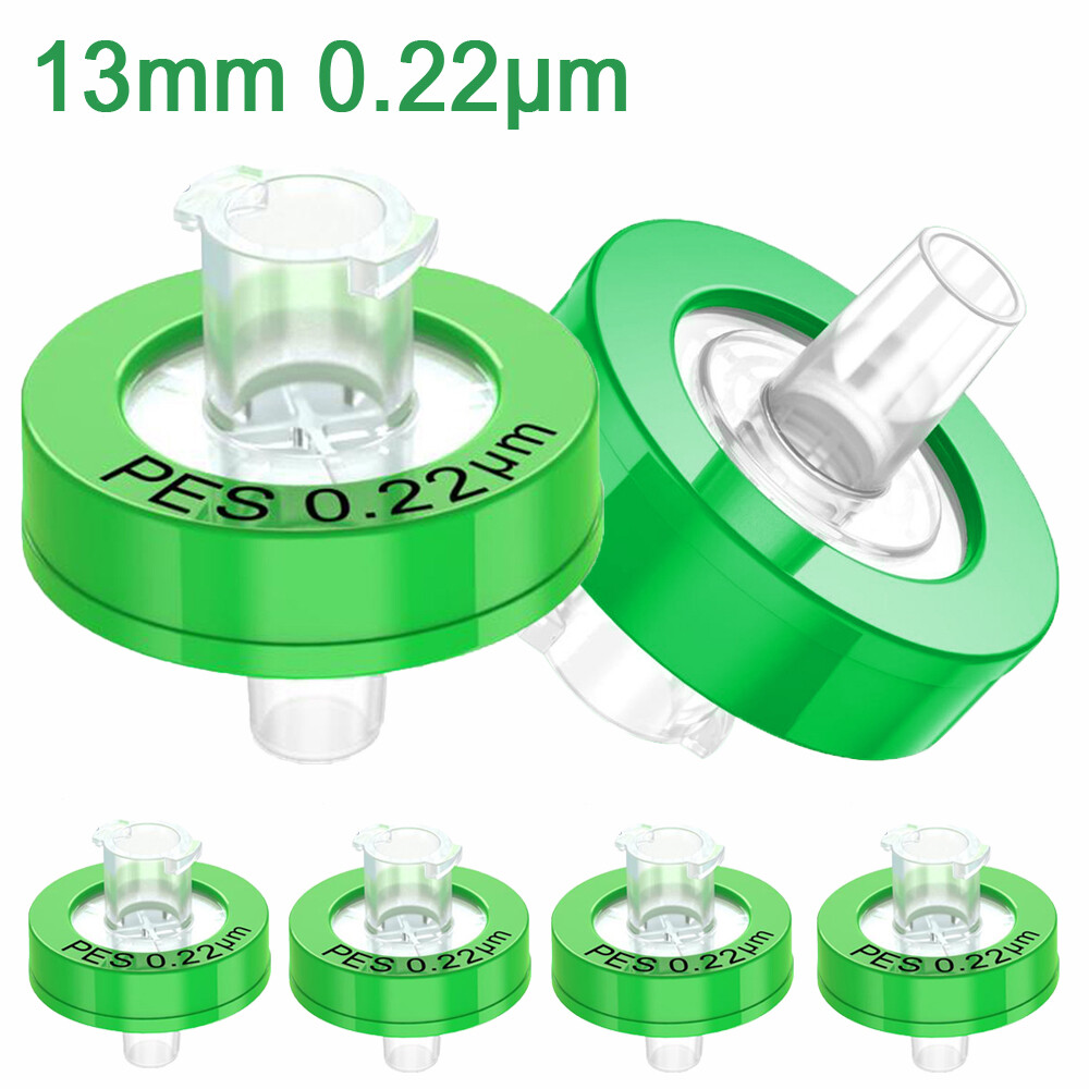 100PCS PES Syringe Filters 0.22μm 13mm/25mm/33mm + 50mL Conical Centrifuge Tubes