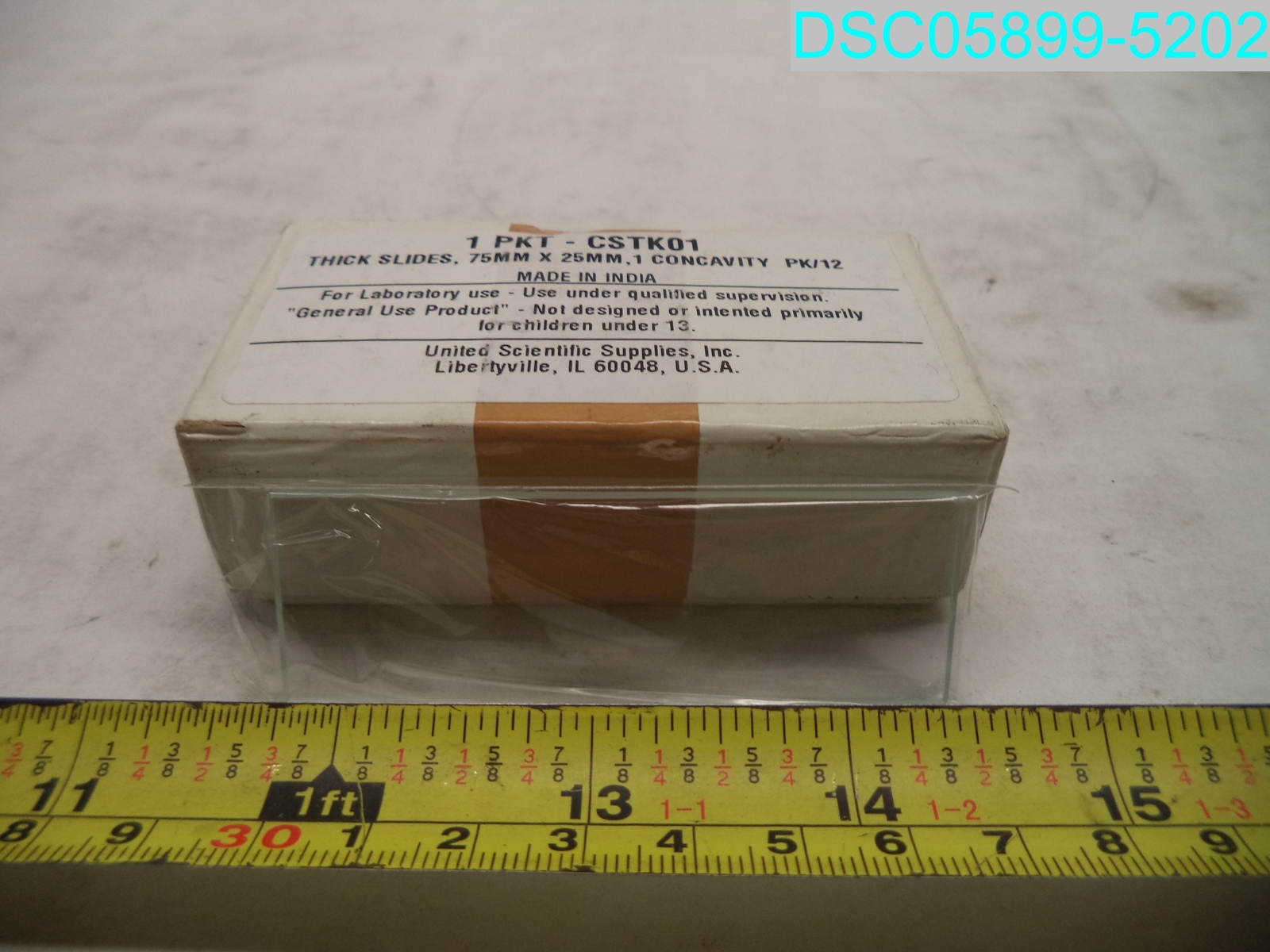 QTY=12(1 BX OF12):CSTK01 United Scientitic Microscope Slide Glass Size 75mmx25mm