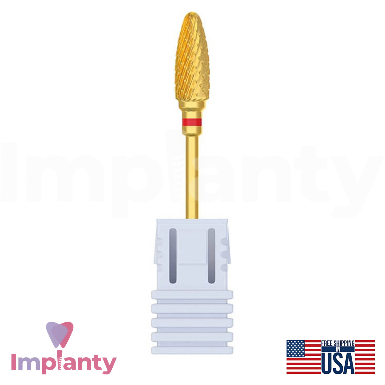 Cross Cut Fine Grit Flame Gold Dental Carbide Bur Ø6.0mm x 14mm 1140134