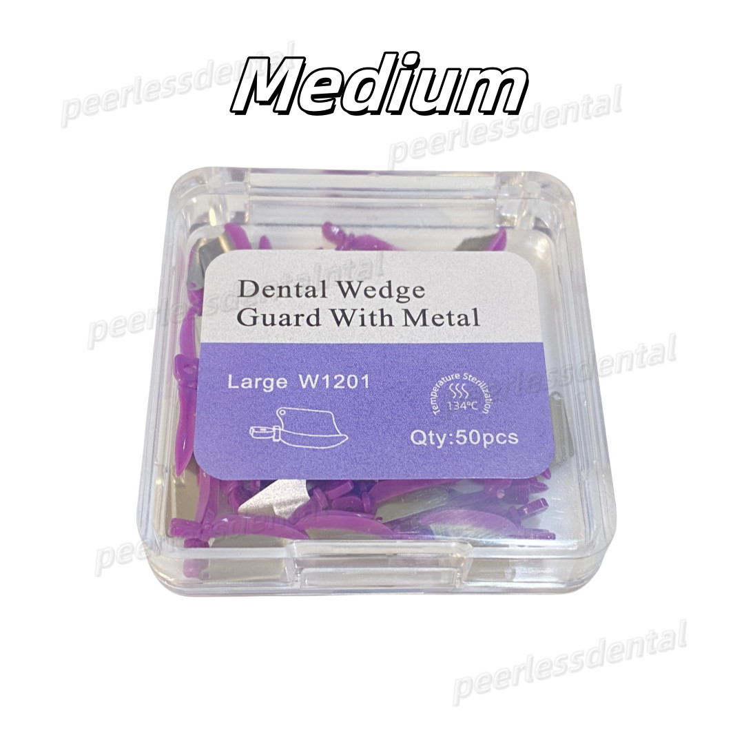 50Pcs Dental Matrix Fender Wedges Prep Interproximal Diastema Wedge Guard L/M/S
