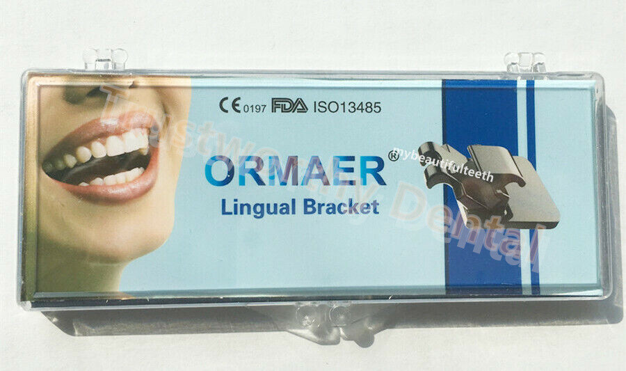 Dental Lingual Brackets Mini Metal Bracket 018 Orthodontic Invisible Inside