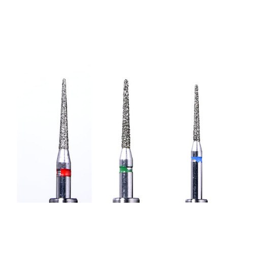 ODS Precision Dental Diamond Burs #858.010 Fine,Medium,Coarse grit,Needle,10/Pk