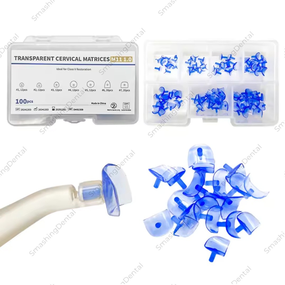 Dental Matrix Blue Transparent Cervical Matrices Composite Gingival Retractor