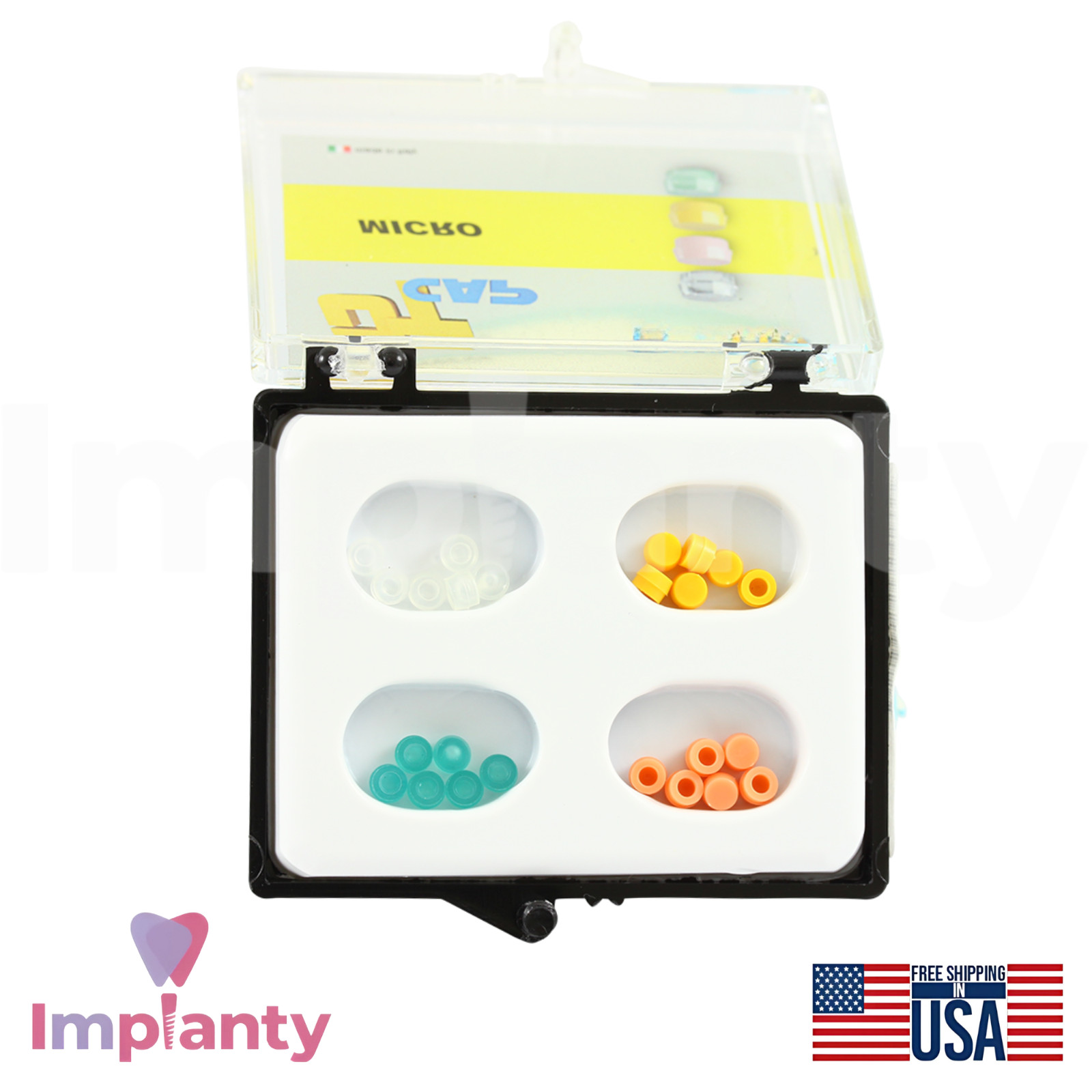 OT Cap Ball Attachment Micro Silicone Caps Kit Ø1.8mm Micro Diameter Dental Tool