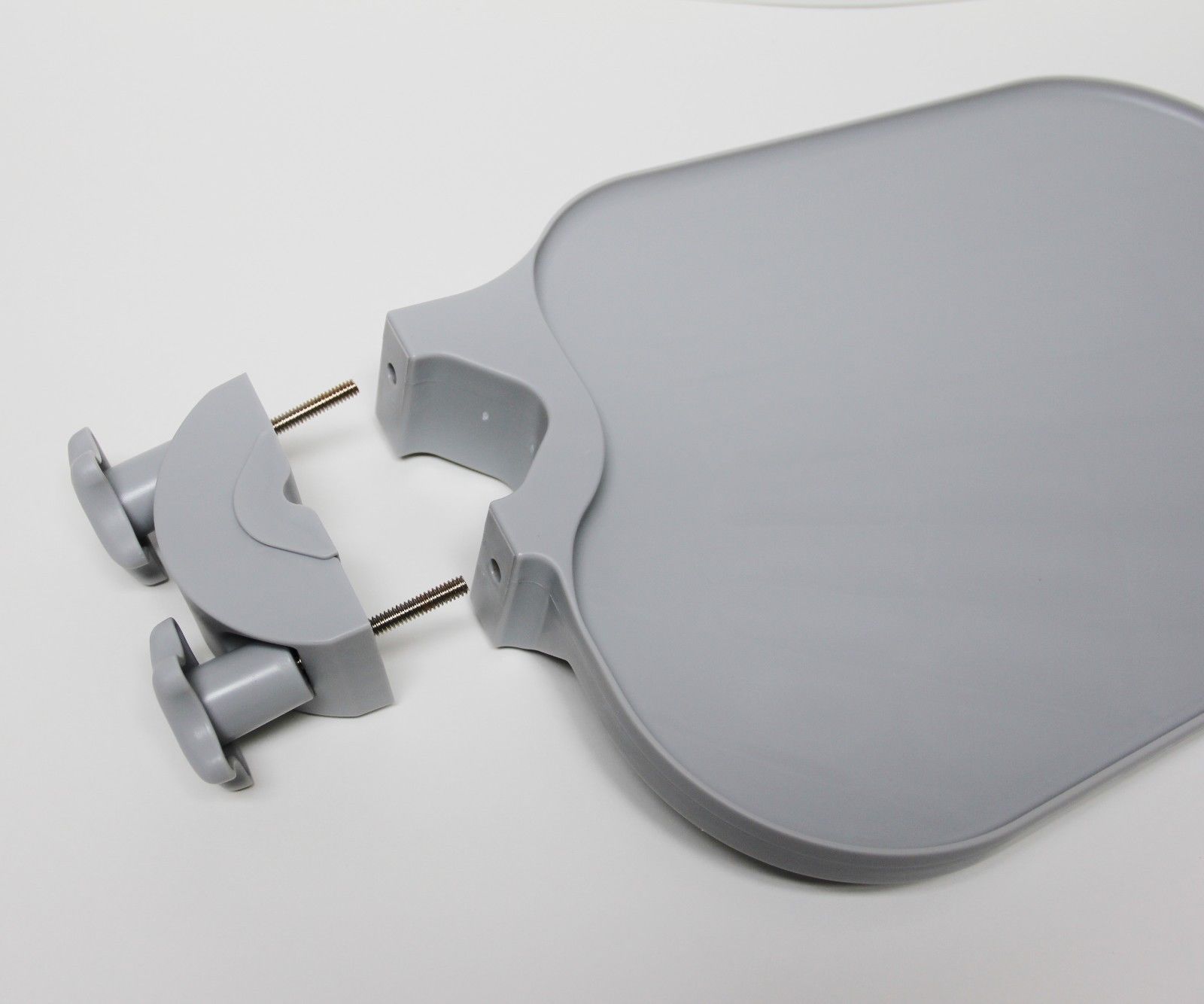 TPC US100 Post Mounted Utility Pole Post Tray Shelf Table Dental Medical Grey x2