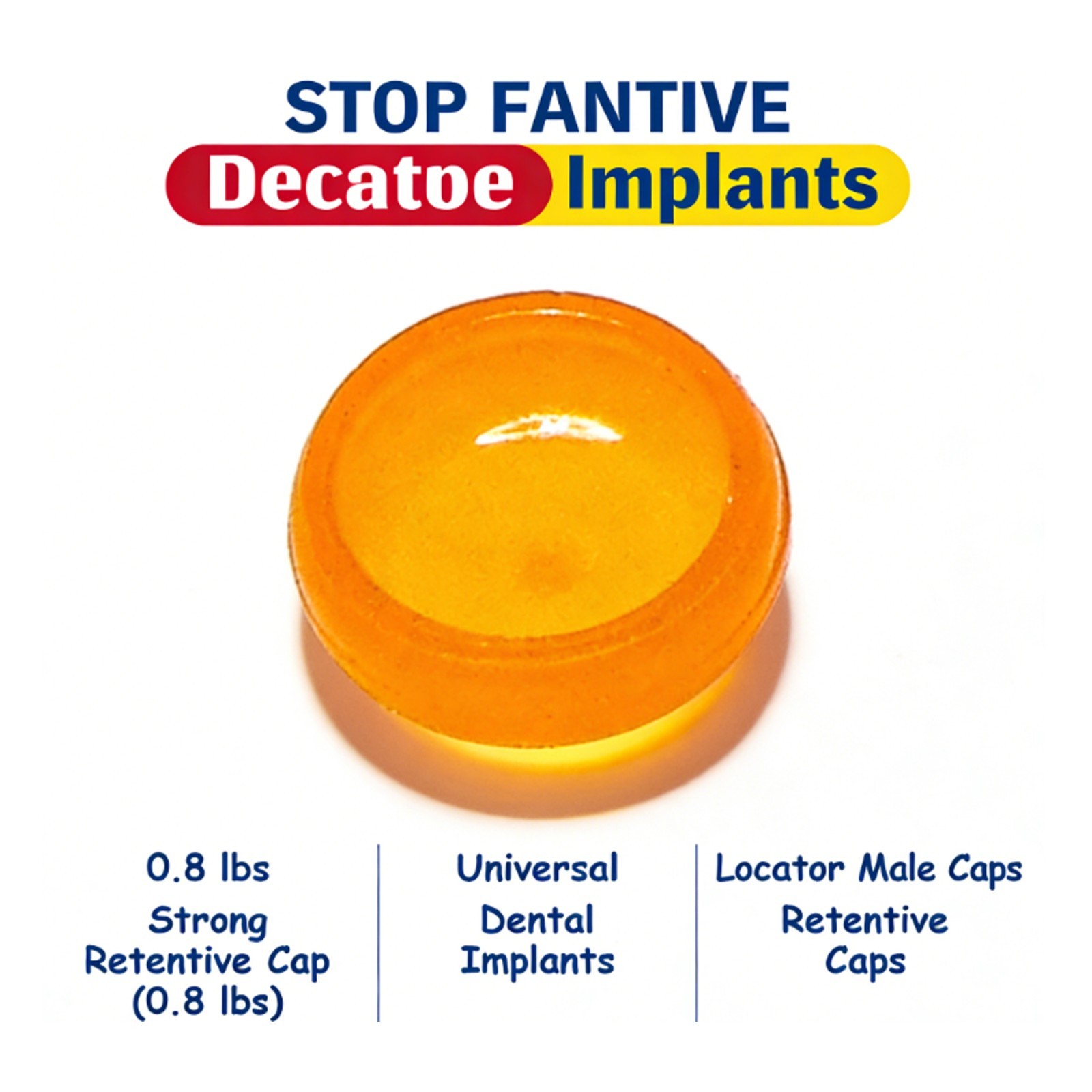 US Locator Overdenture Male Retention Caps Processing Kit PEEK Inserts Fit Zest