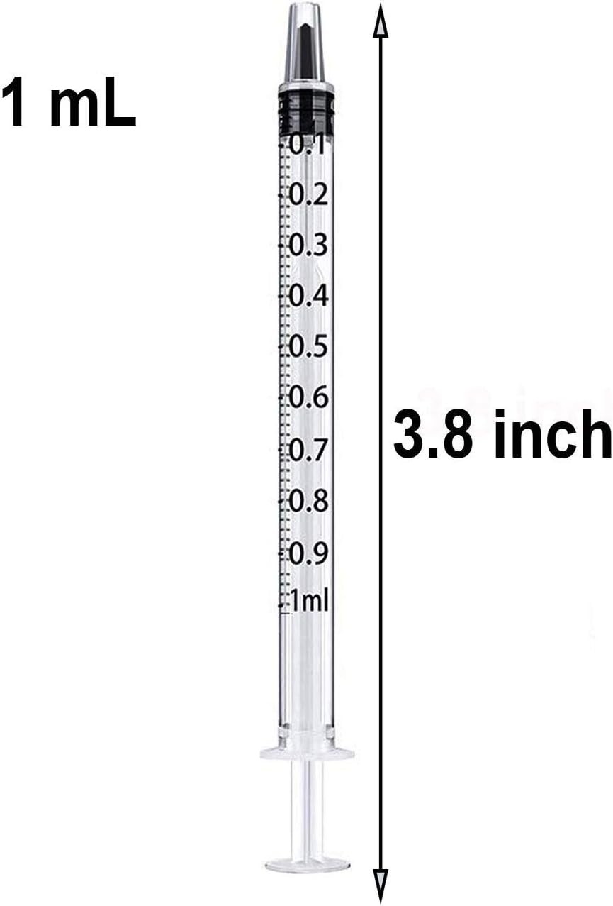 100PCS 1ml 1cc Syringe No Needle Plastic for Pets Oral, Refilling,…