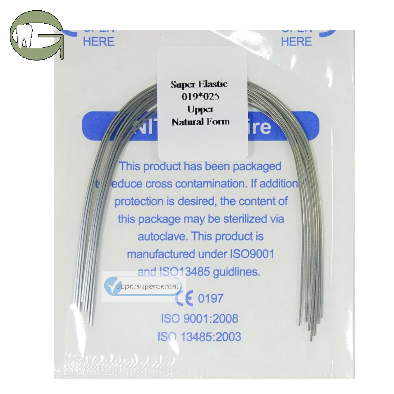Dental Orthodontic Niti Arch Wire Rectangular Natural Form Super Elastic