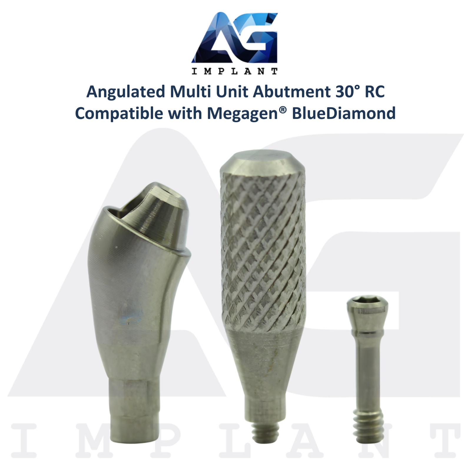 10 Angled 30° Multi Unit Prosthetic RC Int Hex Megagen® BlueDiamond Compatible