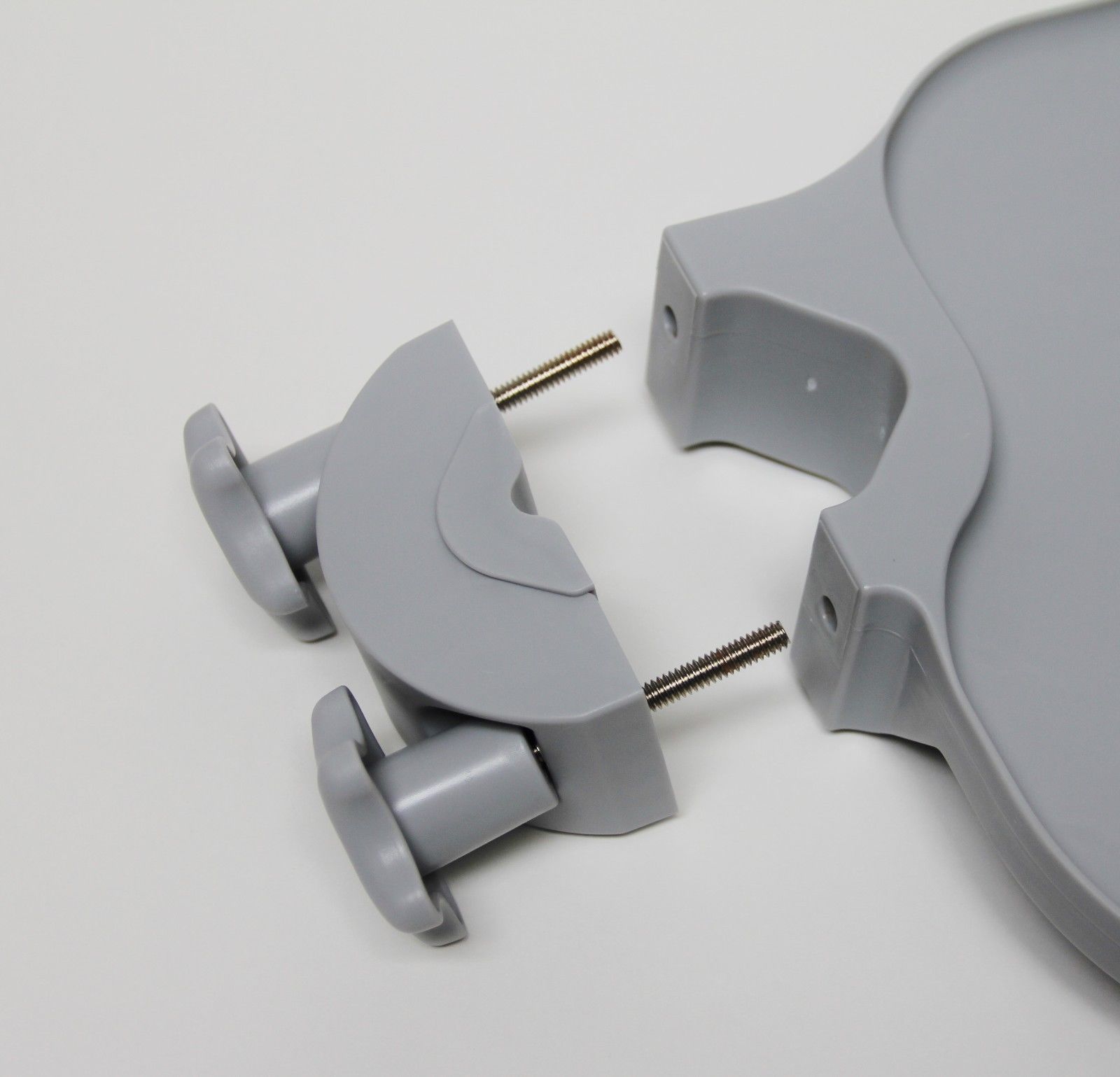 TPC US100 Post Mounted Utility Pole Post Tray Shelf Table Dental Medical Grey x2