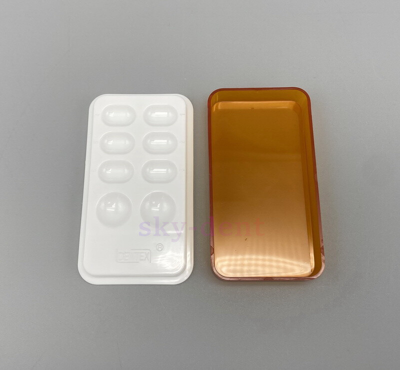 4/8 Holes Dental Veneer Storage Box Teeth Patch Shading Light Case Retainer Mola